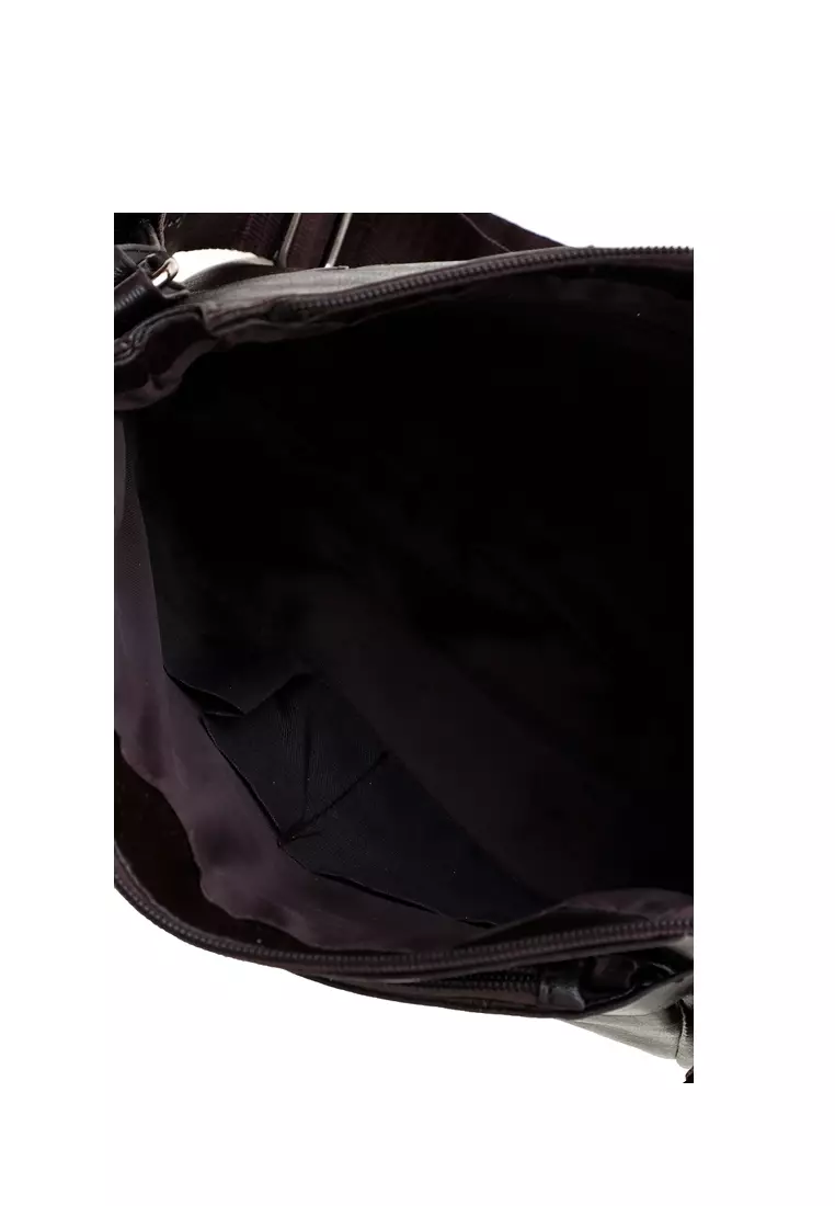 Roger Tas Selempang Messenger Crossbody Bag Pria Big Compartement Material Leather Kulit ORIGINAL - Brown