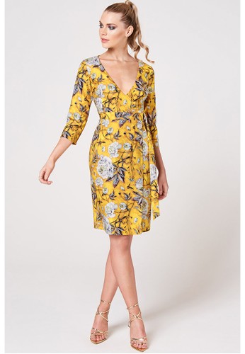 Jual Paper Dolls Printed Wrap Dress Original Zalora Indonesia