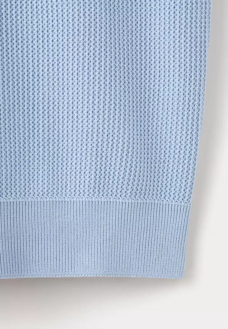 100% Cotton Knitted Structure Polo Shirt
