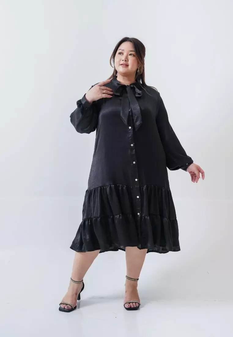 Plus Size Long Dress Ollenca black