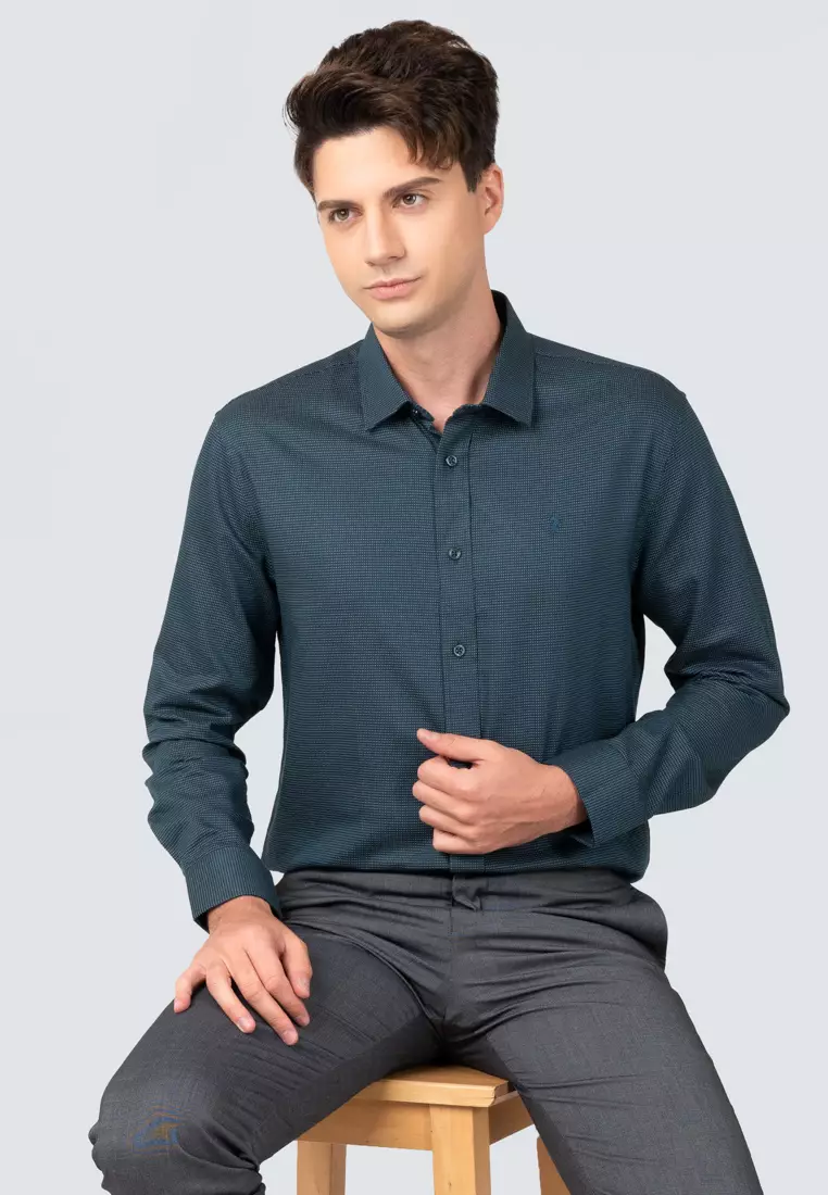Polo Haus - Men’s 100% Cotton Signature Fit Long Sleeve MBLSN028