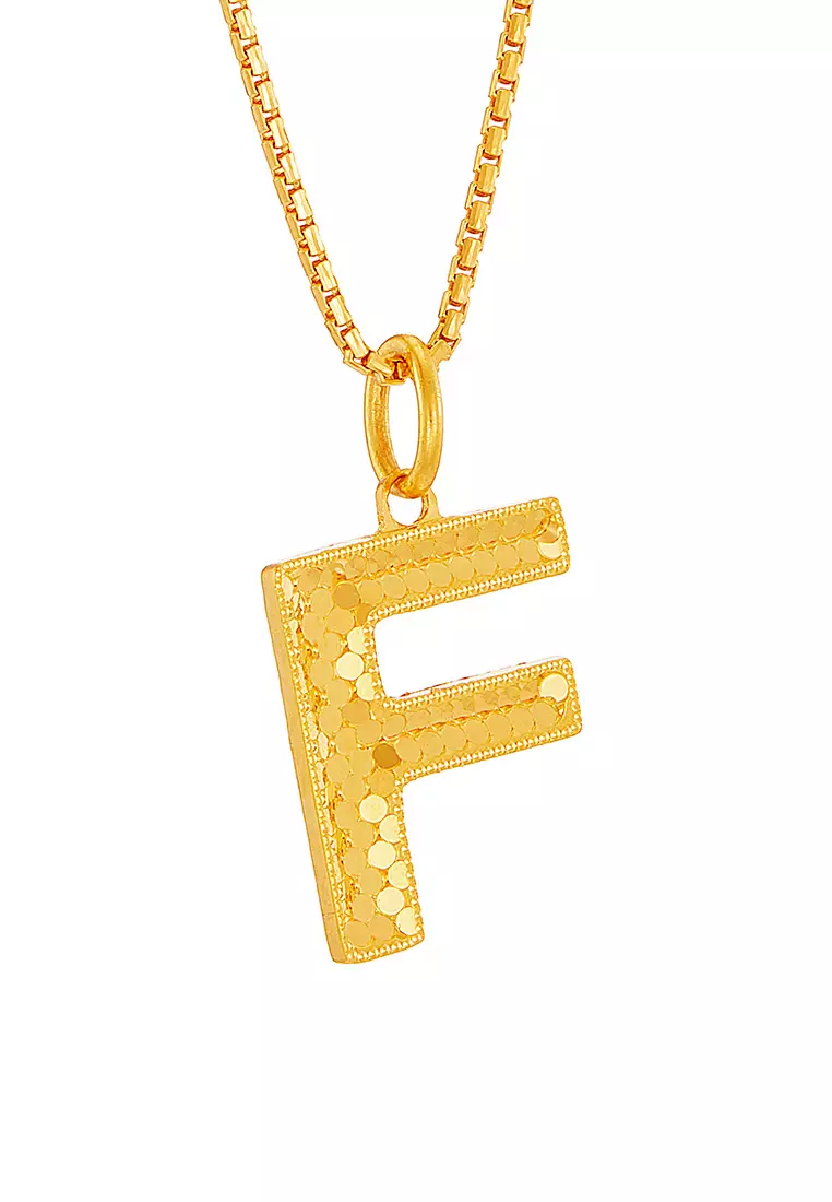 HABIB 999/24K Yellow Gold Alphabet Pendant 9GP01781225(F)