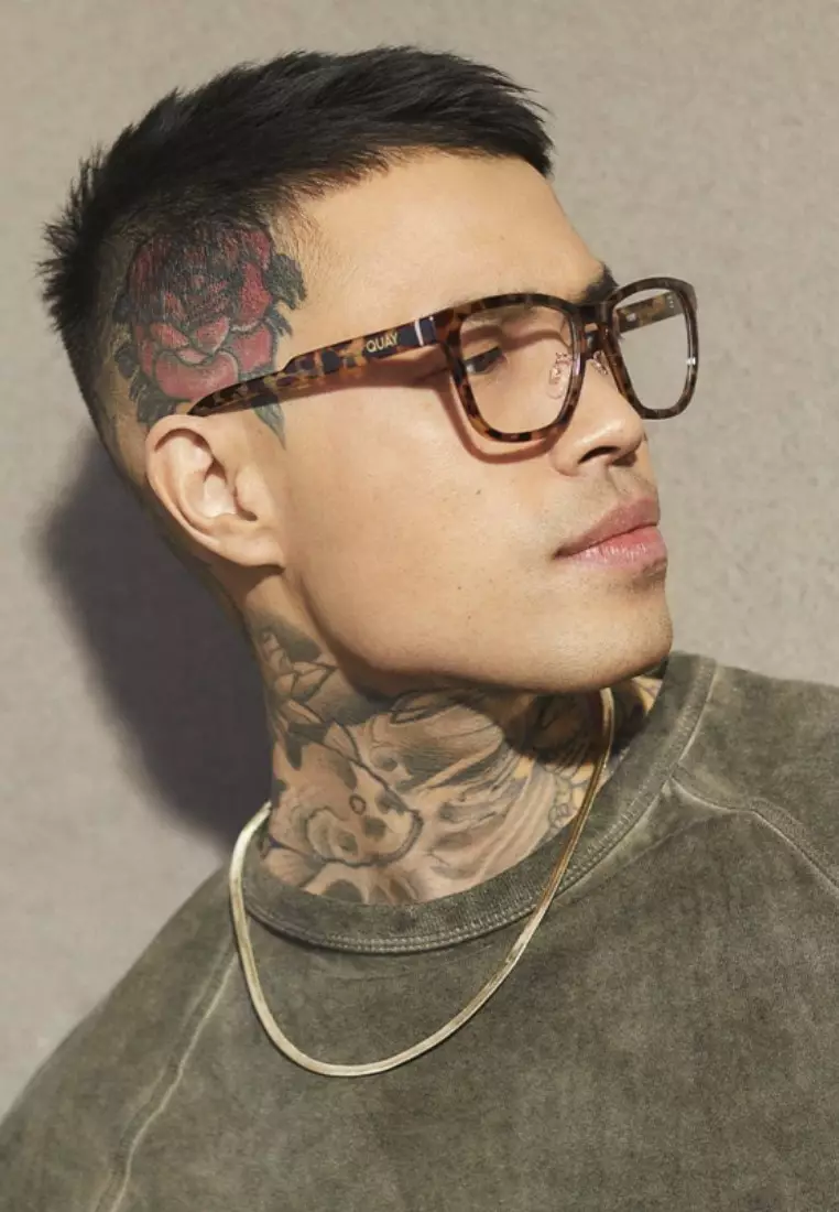 Hardwire Low Bridge Fit Blue Light Glasses - Tort/Clear