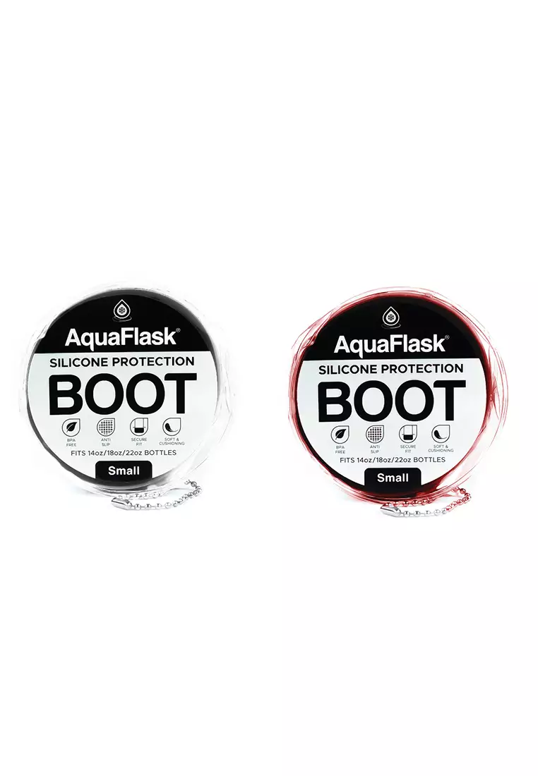 Boot it up! Silicone Protection Boot for 14oz 18oz and 22oz Arctic White & Cherry Red