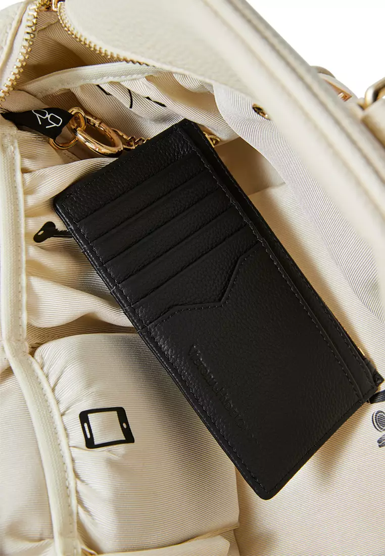 Amilie 卡包 真皮环扣小号拉链卡包 10+卡位-黑色