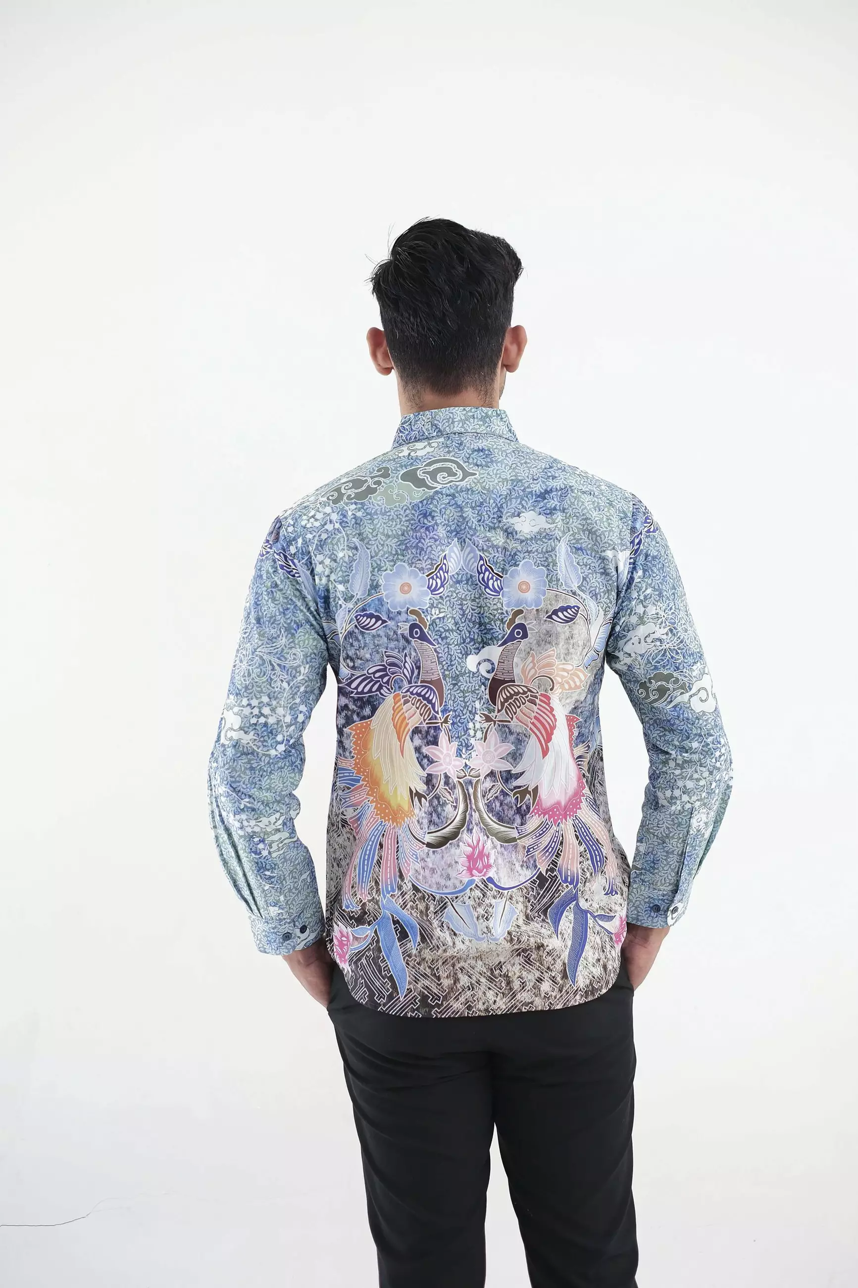 Arkanza Tosca  Pria Kemeja Panjang Slim Fit Digital Print