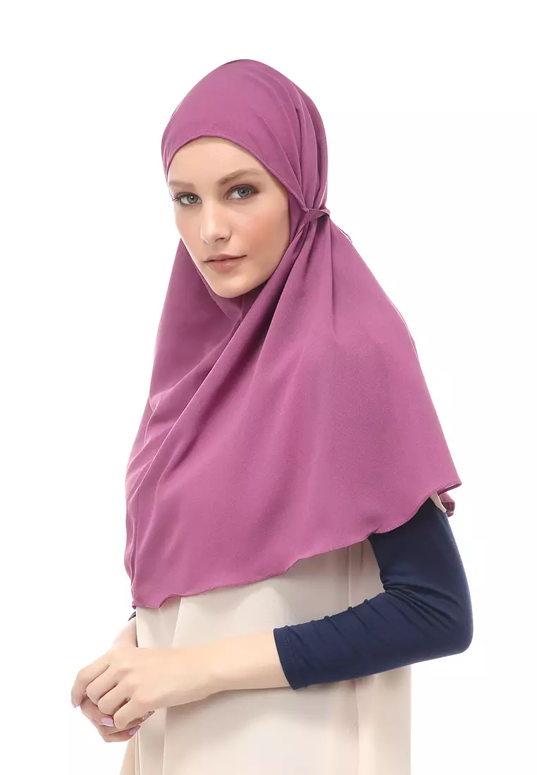 Tamara Jilbab Muslimah Wanita Motif Polos Relaxed Fit - Lavender
