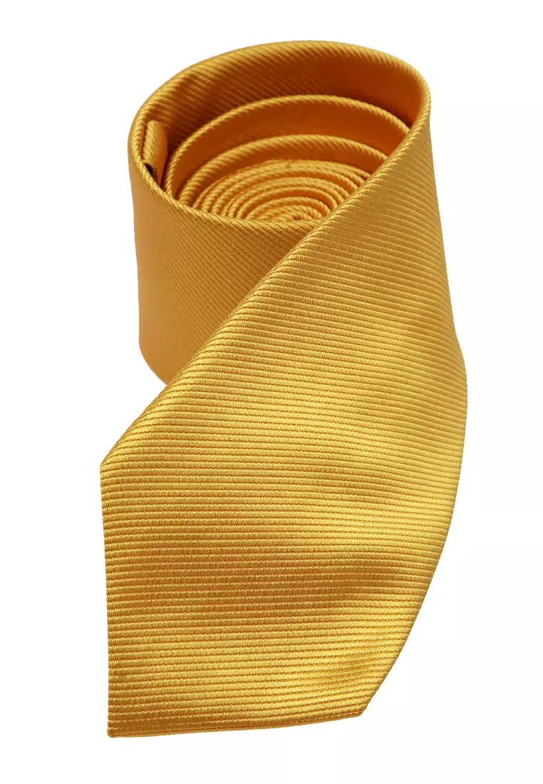 Stranger Dasi Pria Polos Plain Tie Man Neckwear Aksesoris Fashion Material Polyester ORIGINAL - Gold