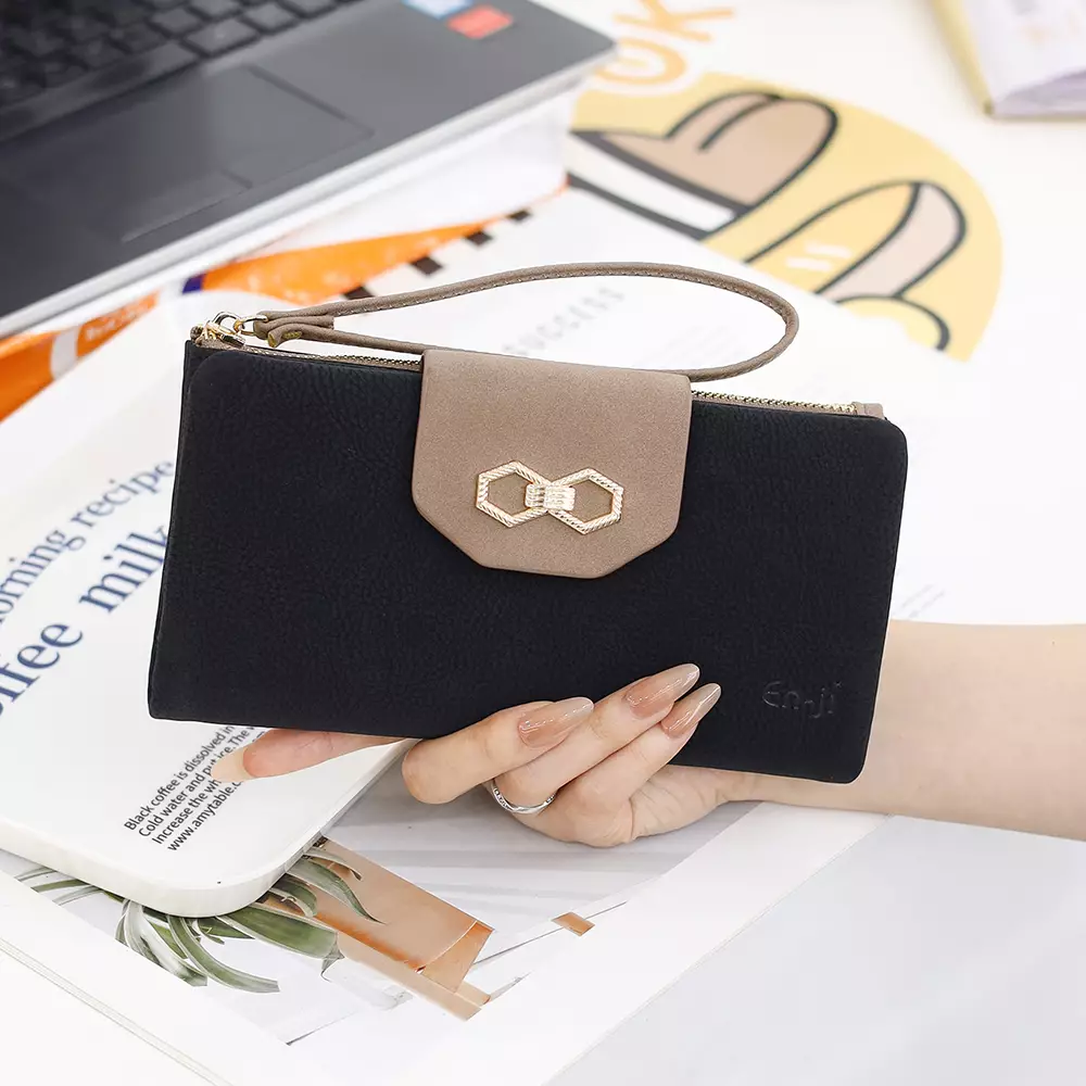 En-ji Doku Wallet Wanita Warna Black