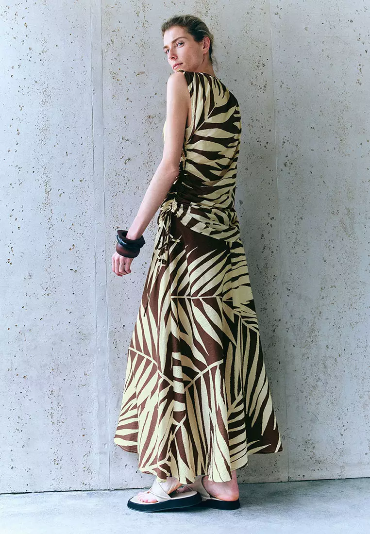 无袖袖荡领罩衫衬衫