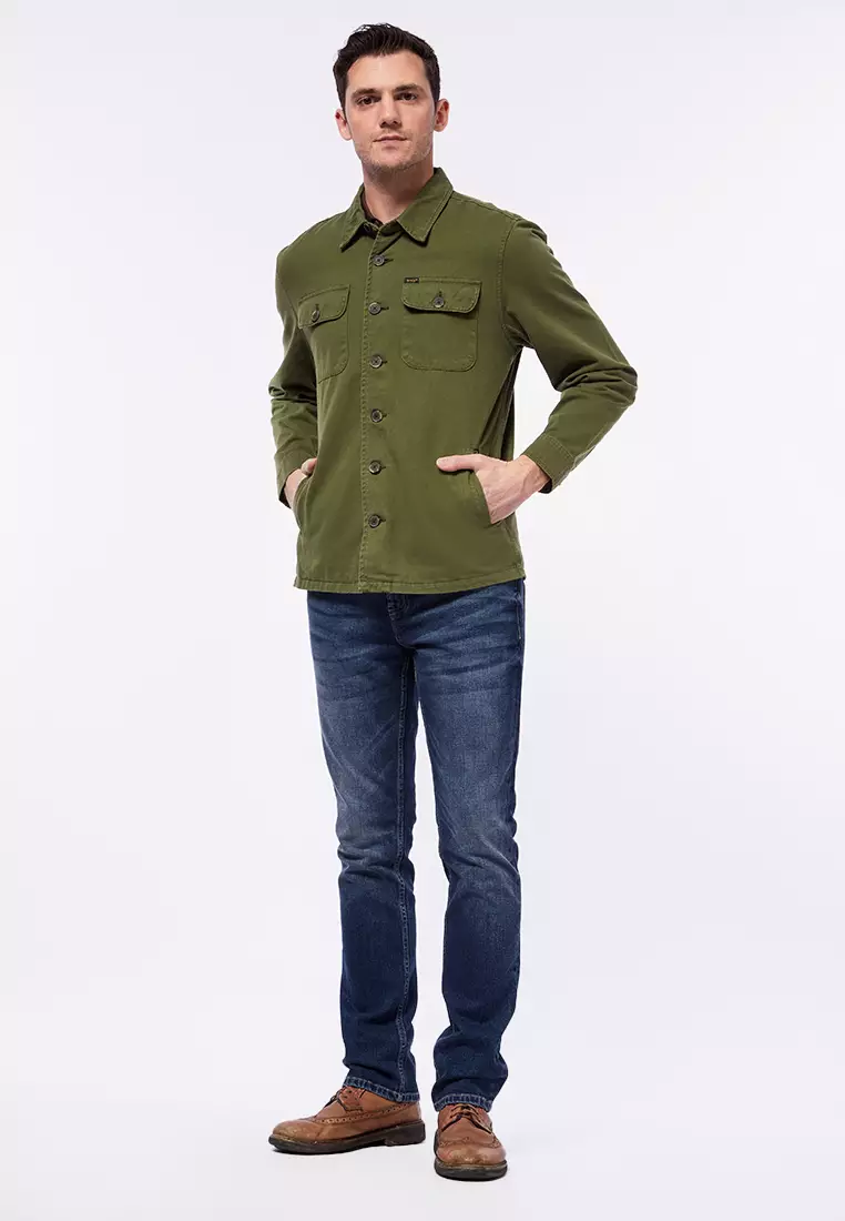 Jual WOOD Slim Fit Shirt Jacket Original 2024 ZALORA Indonesia