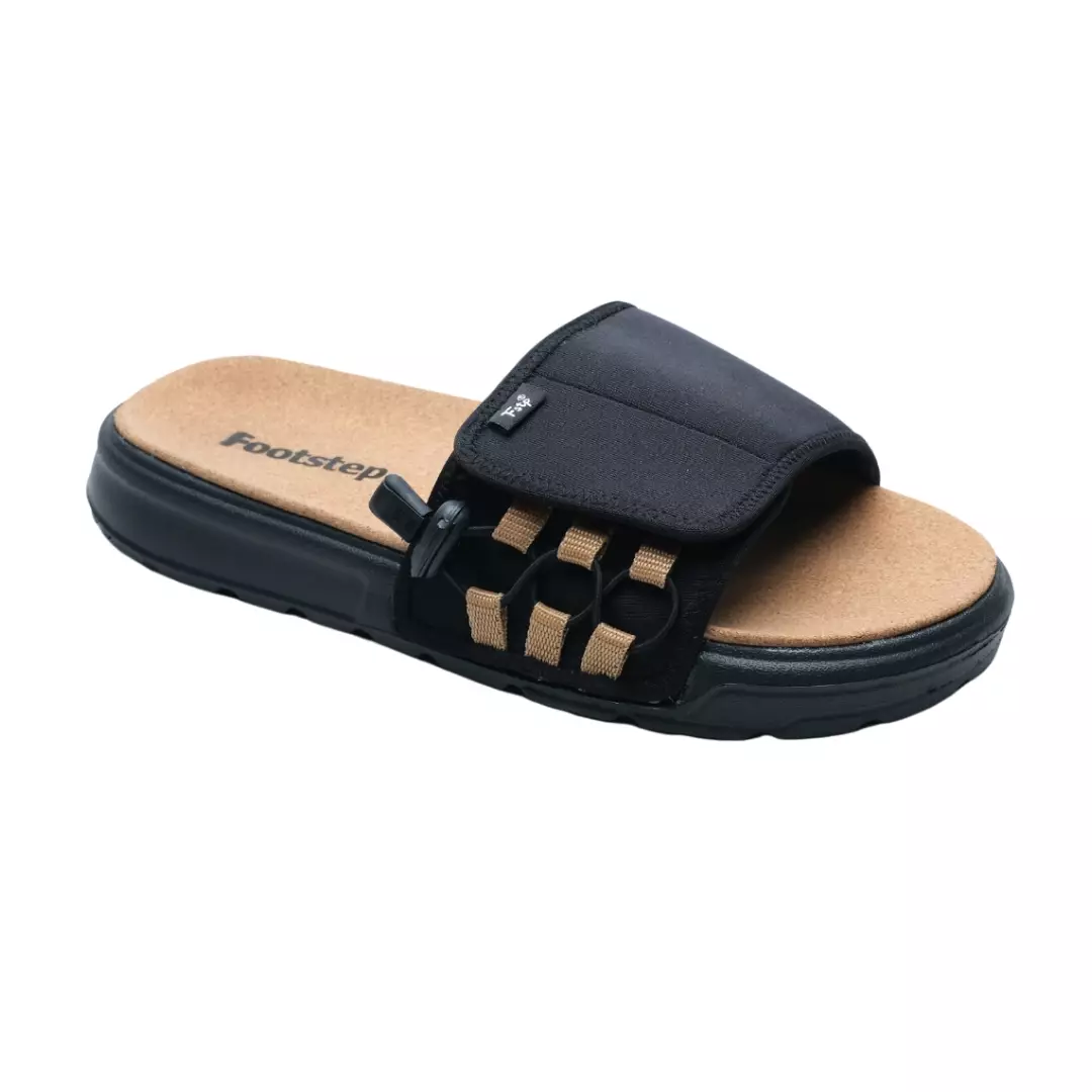 Footstep Footwear Sandal Pria Slide Salvio Tan Original Sandal