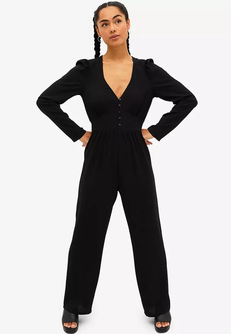 black long sleeve jumpsuits