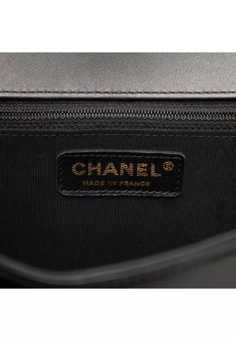 Pre-Loved Chanel Medium Quilted Patent Boy Flap