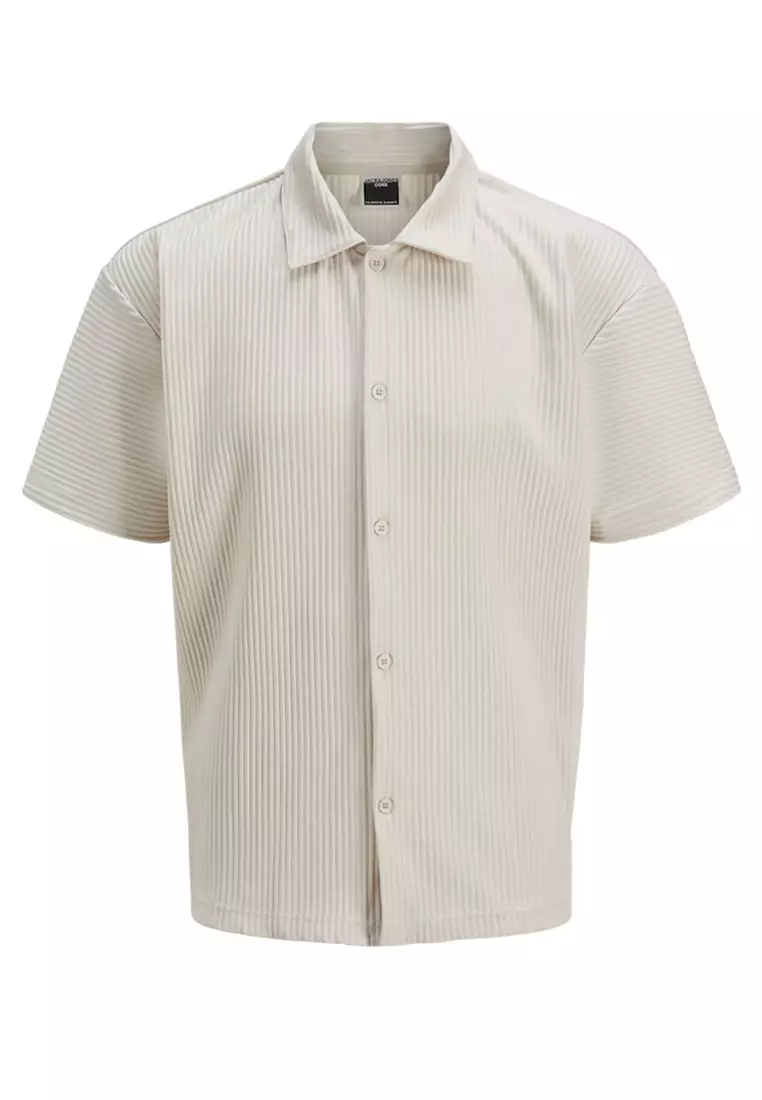 Interlude Plisse Short Sleeves Shirt