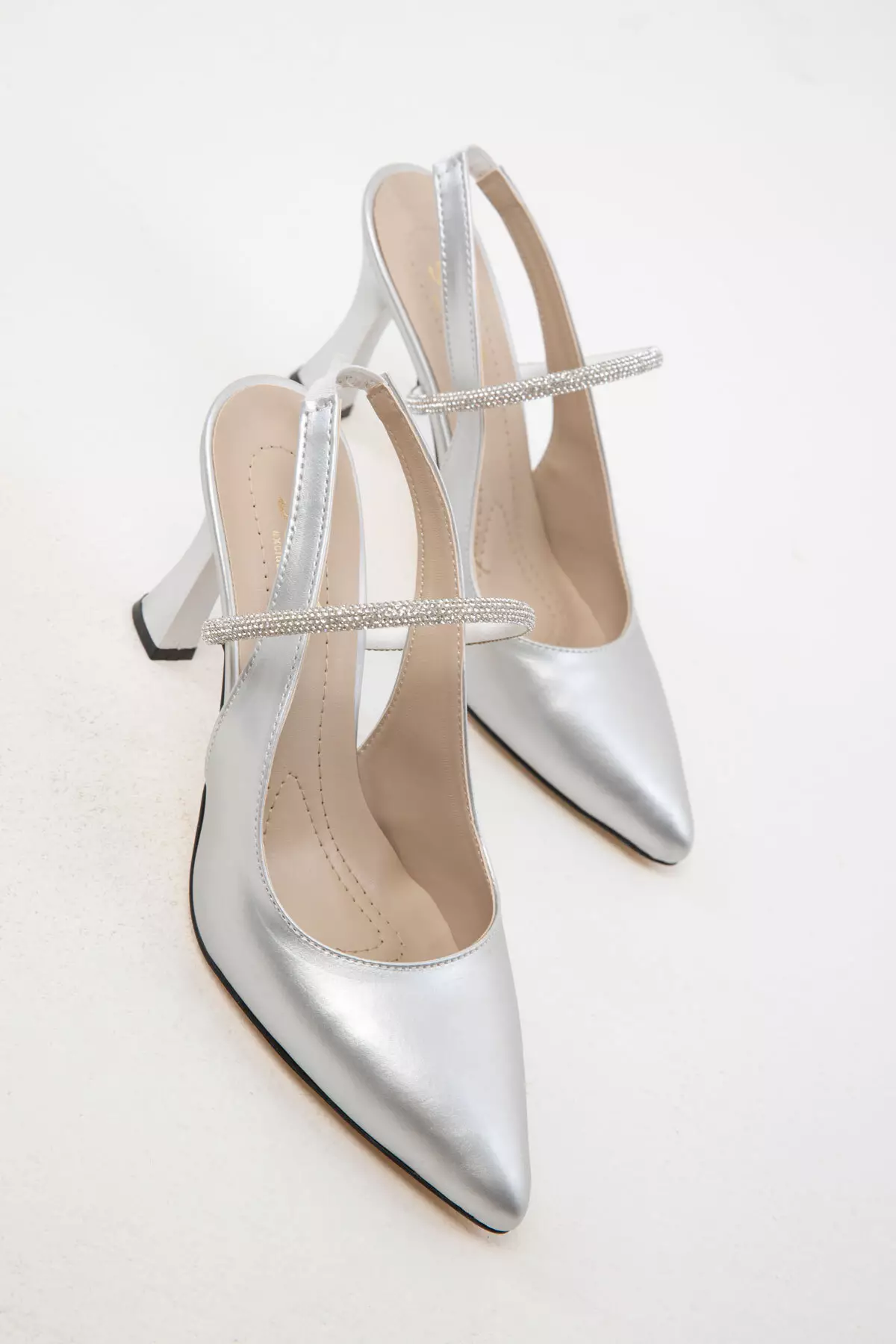 Silver Women's Classic Heeled Shoes 16965