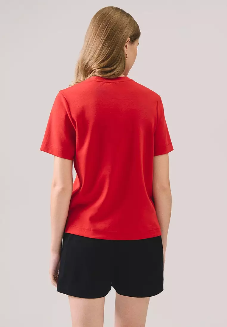Interlock T-Shirt With Side Slit
