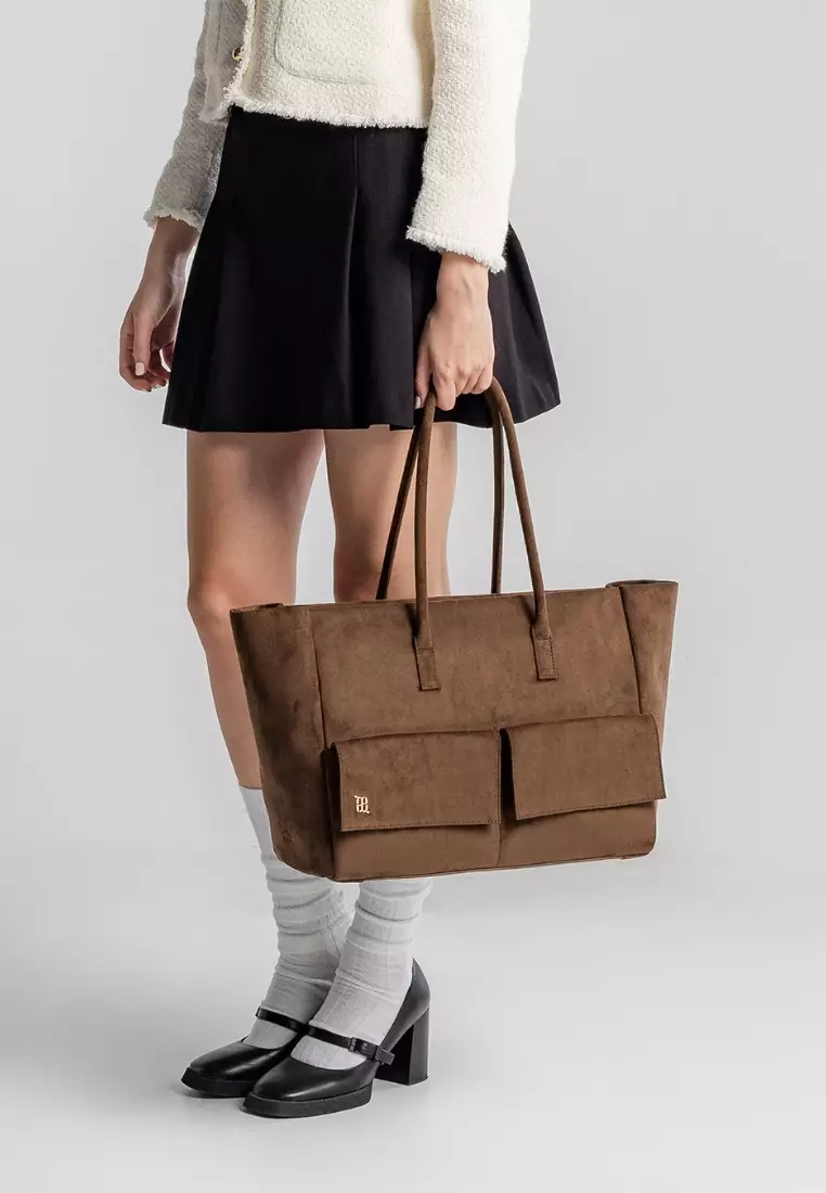 Aure Tote Suede - Espresso