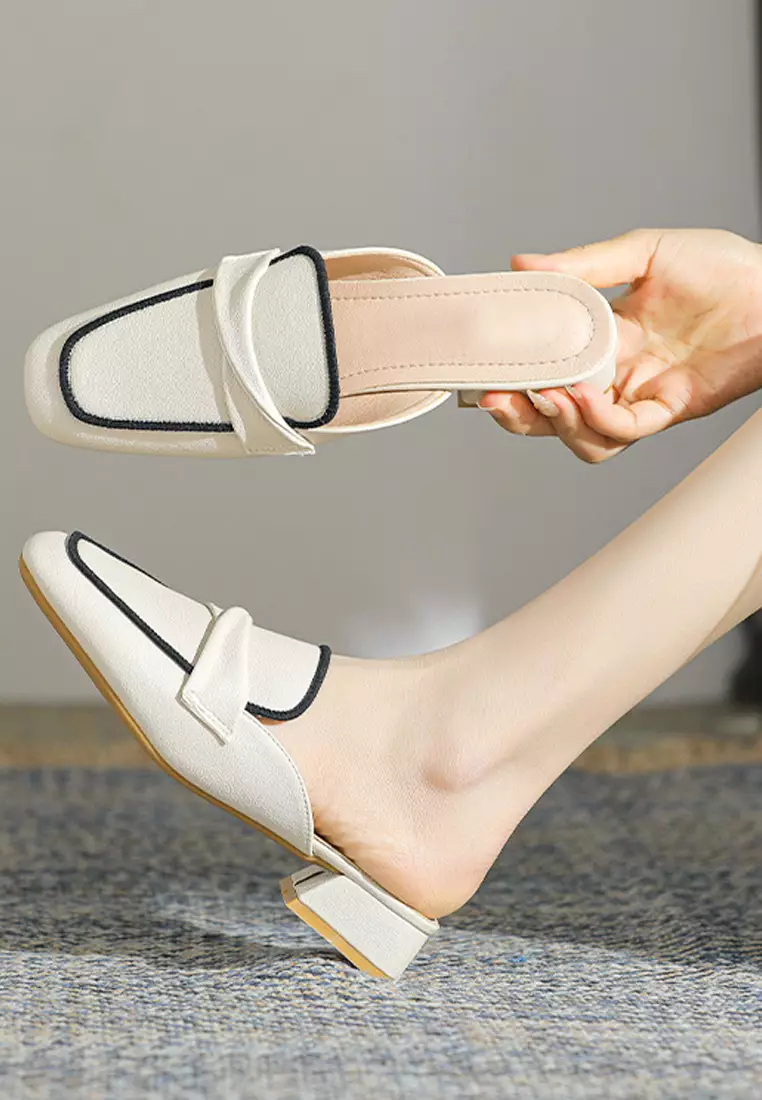 Knotted mules clearance flat
