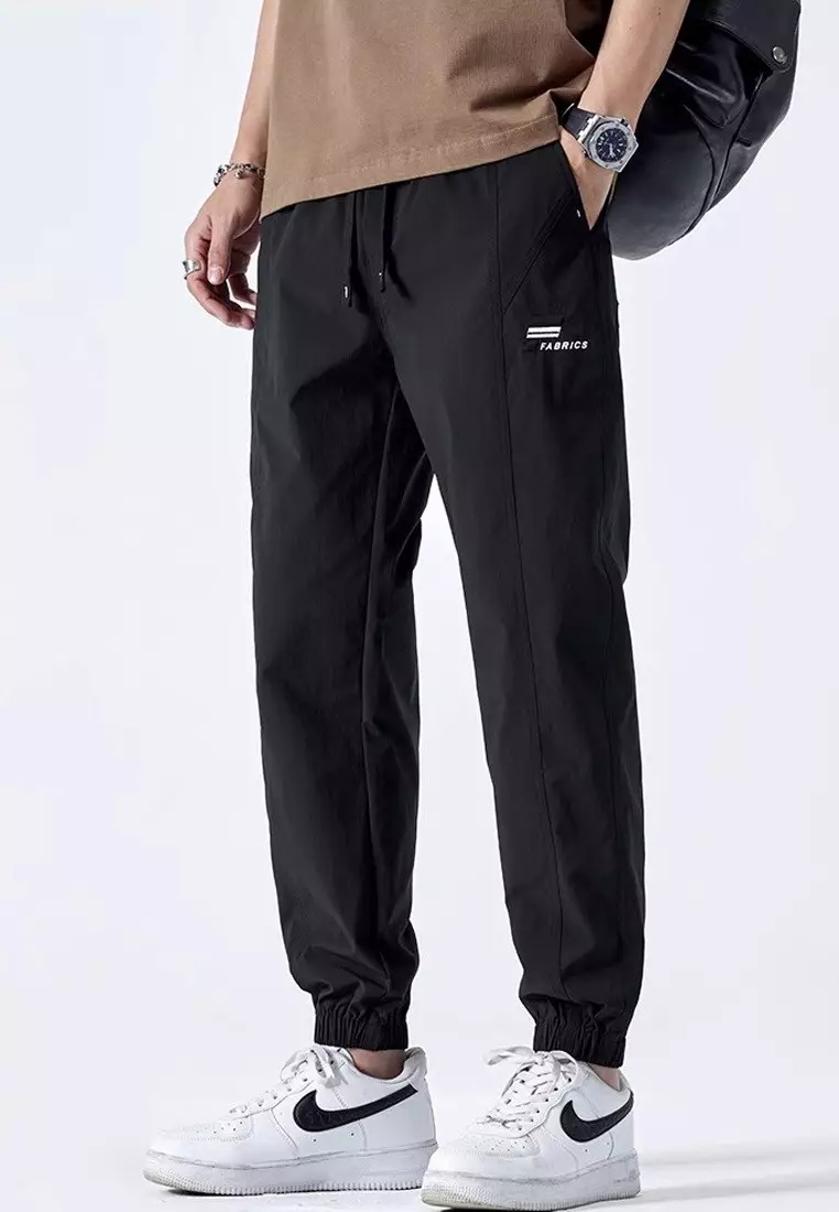 抽繩休閒束腳長褲