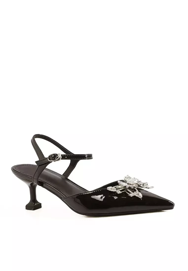 Discount on Twenty Eight Shoes  shoes - SKU: VANSA Imitation Rhinestone Bow High Heel Shoes VSW-H-L23