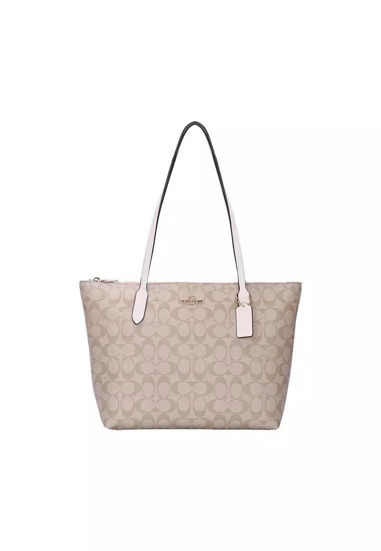 COACH Large women s leather one shoulder Tote Bag 4454