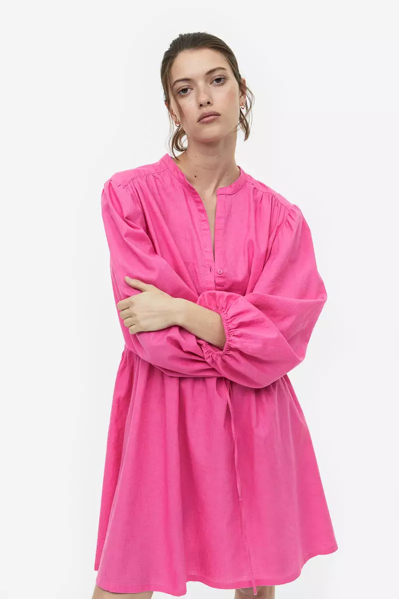 Buy H&M Linenblend dress Online ZALORA Malaysia