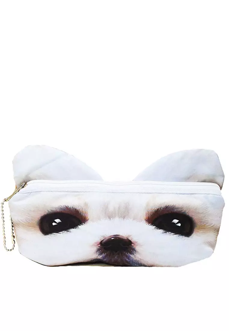 Snow Pup Face 3D Pouch