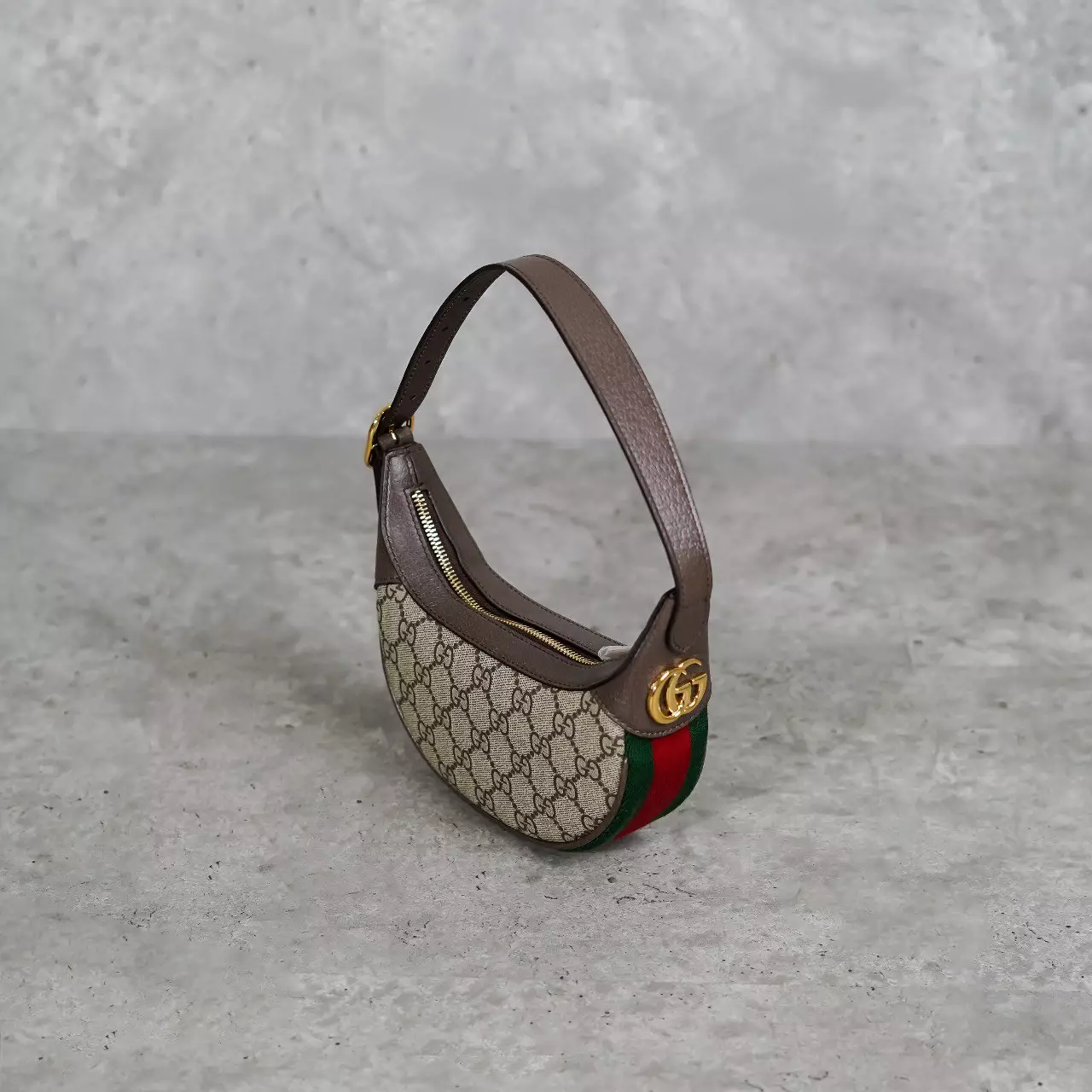 Tas GUCCI OPHIDIA GG MONOGRAM BEIGE BROWN STRIPE RED GREEN HOBO BAG 100% ORIGINAL