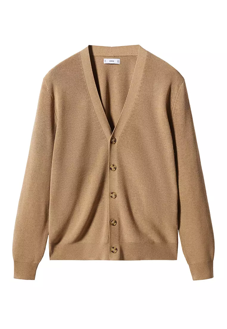 Jual MANGO Man Structured Cotton Cardigan Original 2023 | ZALORA Indonesia ®