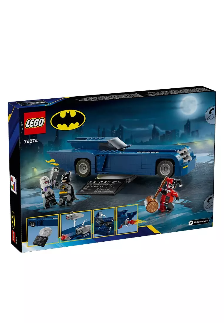 Super Heroes 76274 Batman™ with the Batmobile™ vs. Harley Quinn™ and Mr. Freeze™, Age 8+, Building Blocks, 2024 (435pcs)