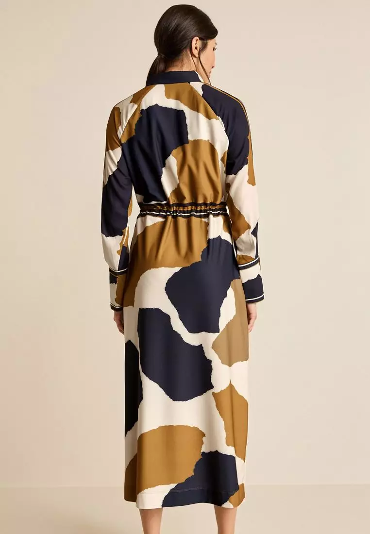 Long Sleeve Column Shirt Dress