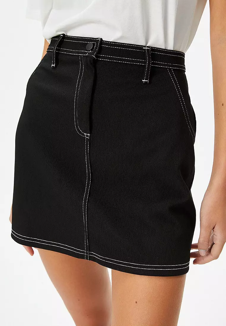 Koton Mädchen Samt Rippstoff Rock Mit Taschen - Weich Und Praktisch Für Den Alltag