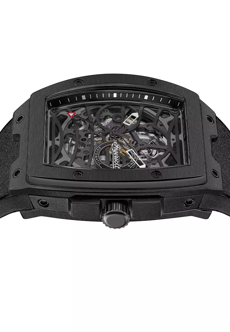 Ingersoll Challenger Black Leather Analog Automatic Watch For Men INI12307
