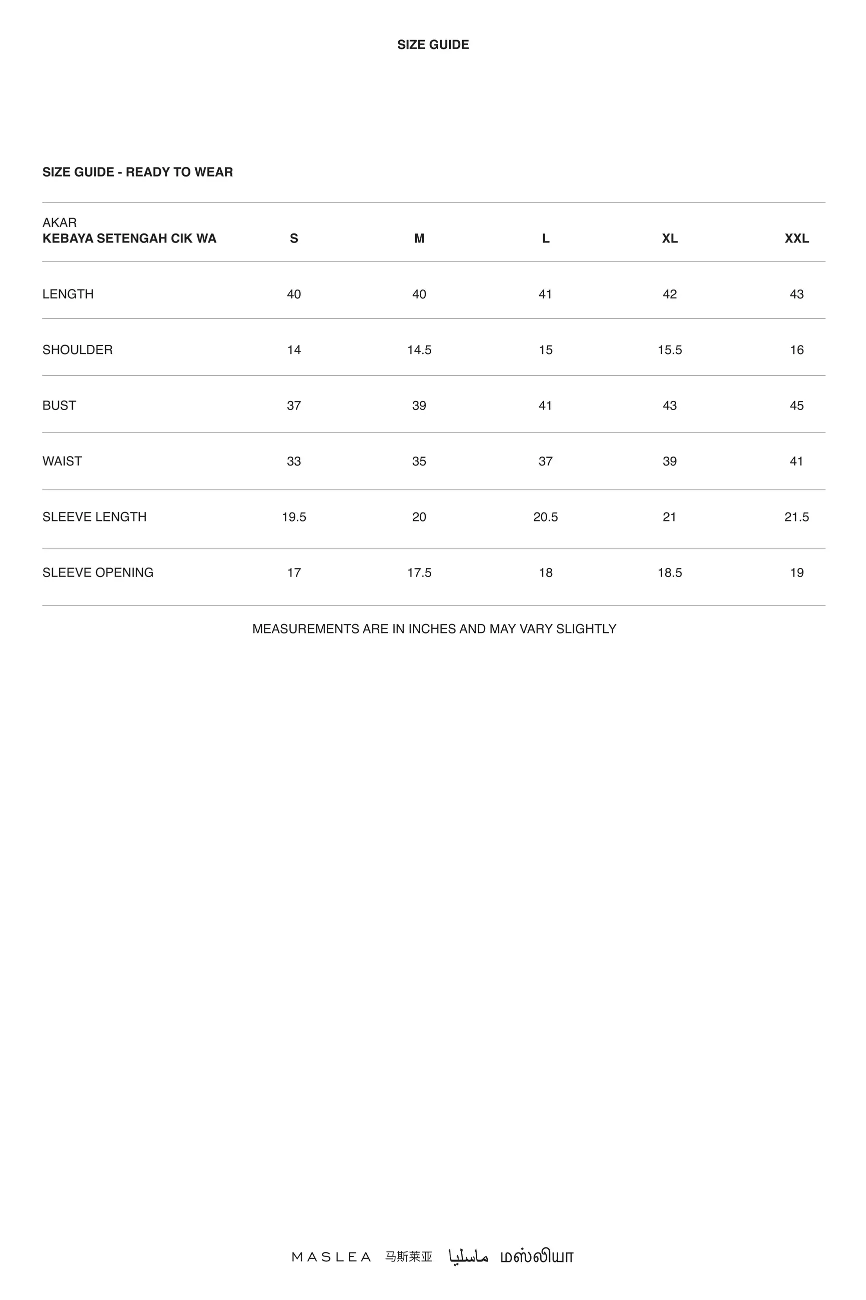 Kebaya Setengah Cik Wa Top