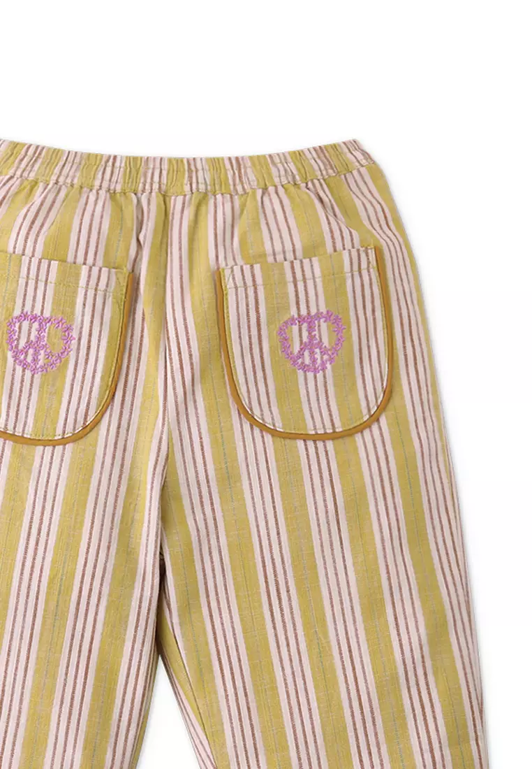 Faye Stripey Pull-On Pants