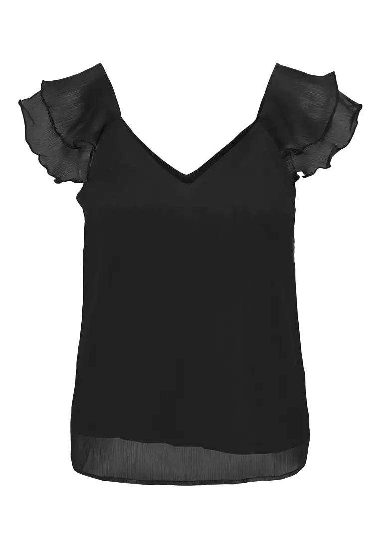 Onlasta Cap Sleeve V-Neck Top