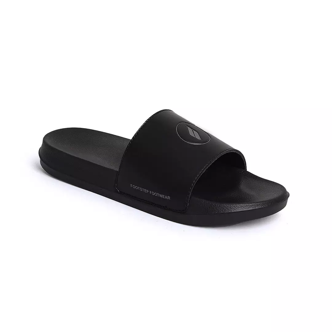 Curva Grey Sandal Pria Slide - Footstep Footwear