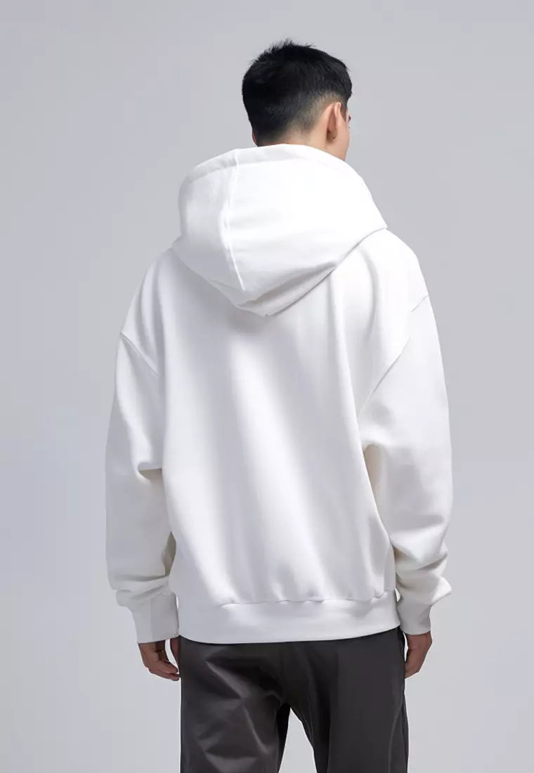 MOA67 Hoodies Premium ScubaLux Anti Kusut Waterproof "Hori Japan" Putih