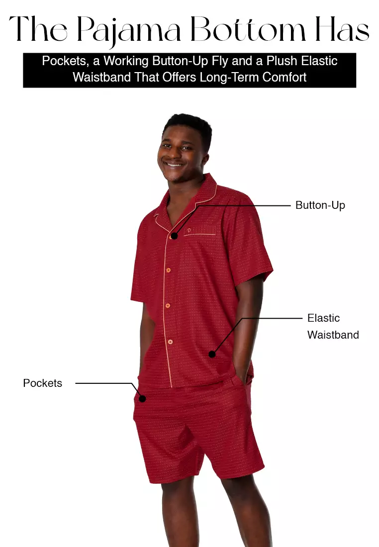 Mens short sleeve cheap short pants pajamas