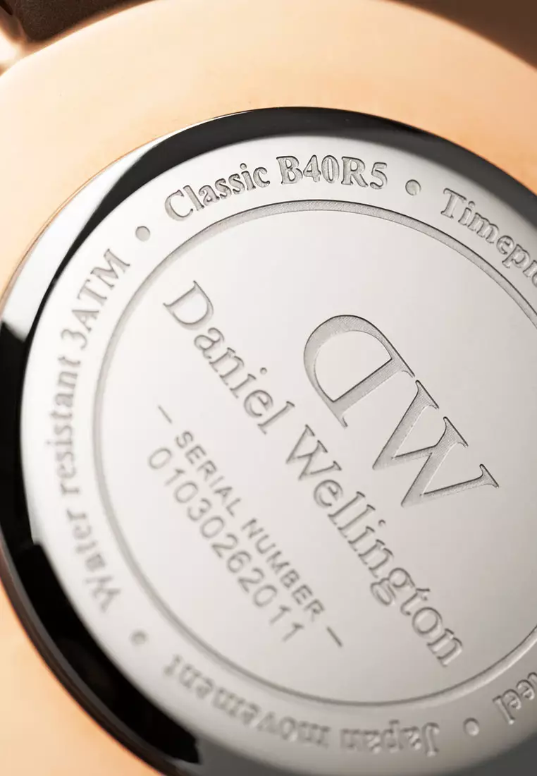 Buy Daniel Wellington Classic Durham 40mm Watch White dial Leather