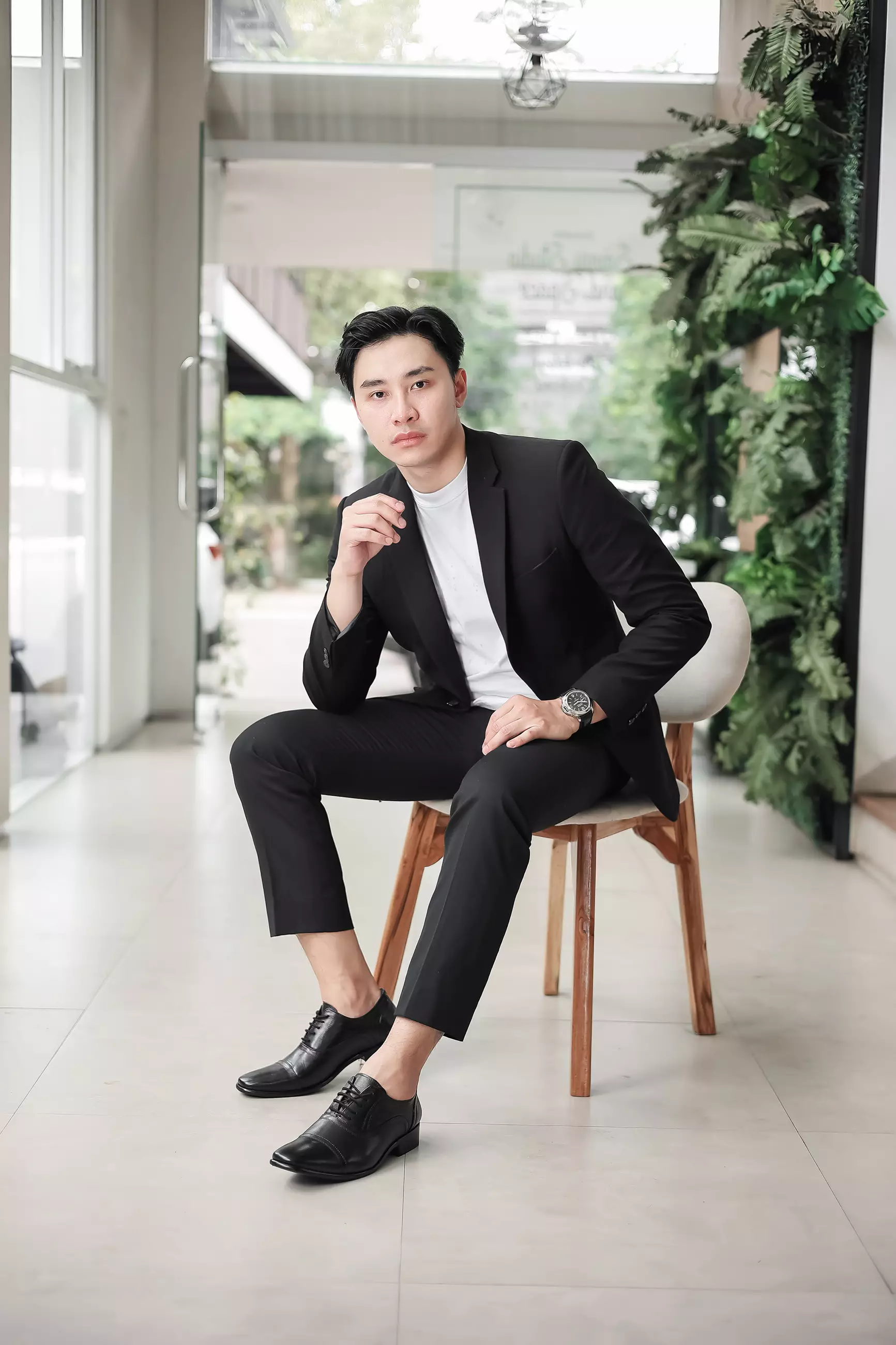 Dante Dress Shoes Lace Up pantofel Cow Leather - Black