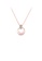 Glamorousky white Fashion and Simple Plated Rose Gold Geometric Mother Shell Round Pendant with Cubic Zirconia and 316L Stainless Steel Necklace 42091ACC76E1D7GS_1