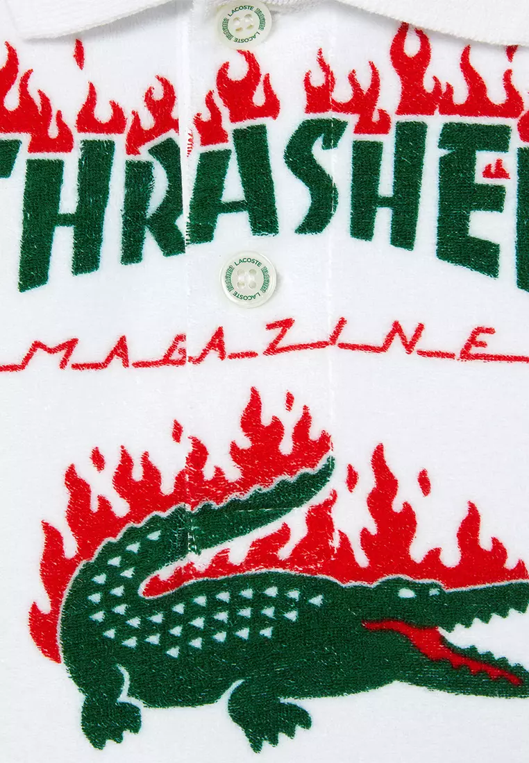 Unisex Lacoste x Thrasher Oversized Fit Terrycloth Polo