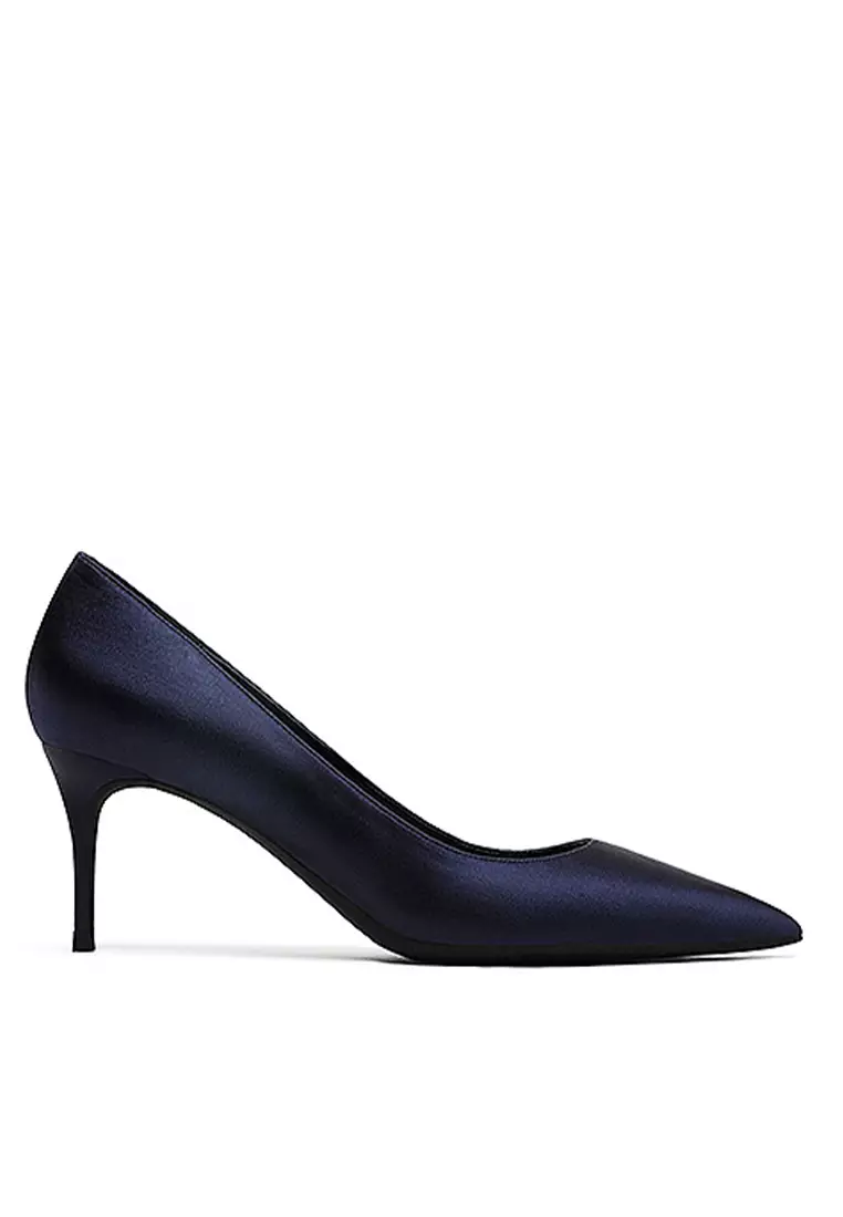 6CM Silk Fabrics Pointed High Heel Shoes HZL163