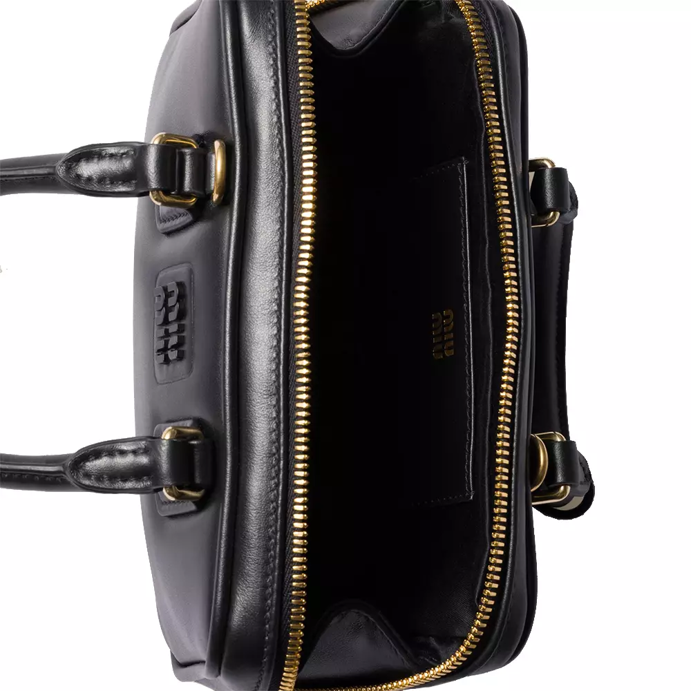 Mini Arcadie Leather Handbag Black