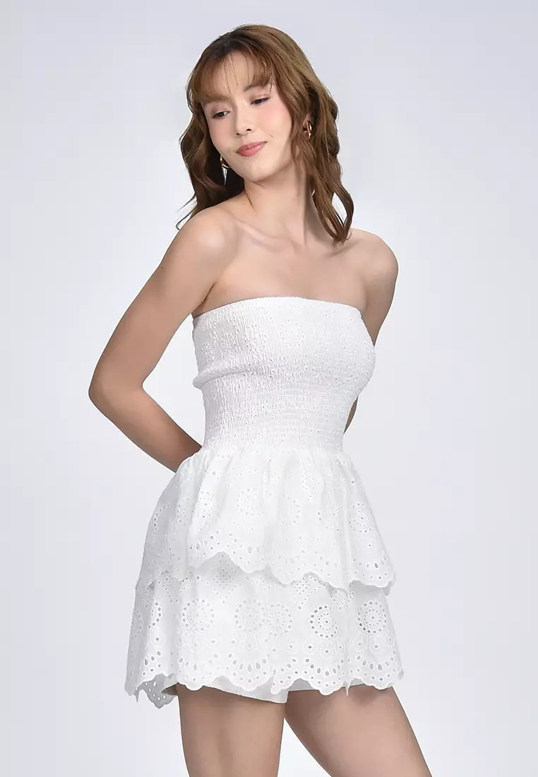 Women's Eyelet Tube Dress