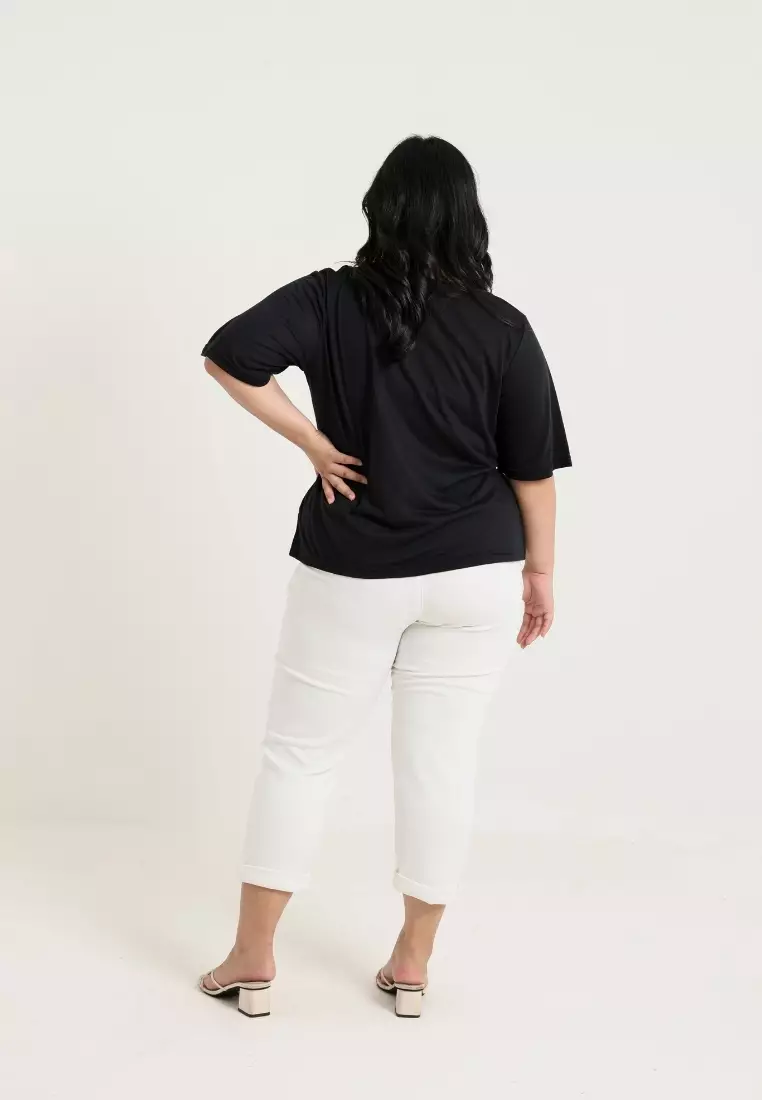 Plus Size Regular Size T Shirt Nava Black