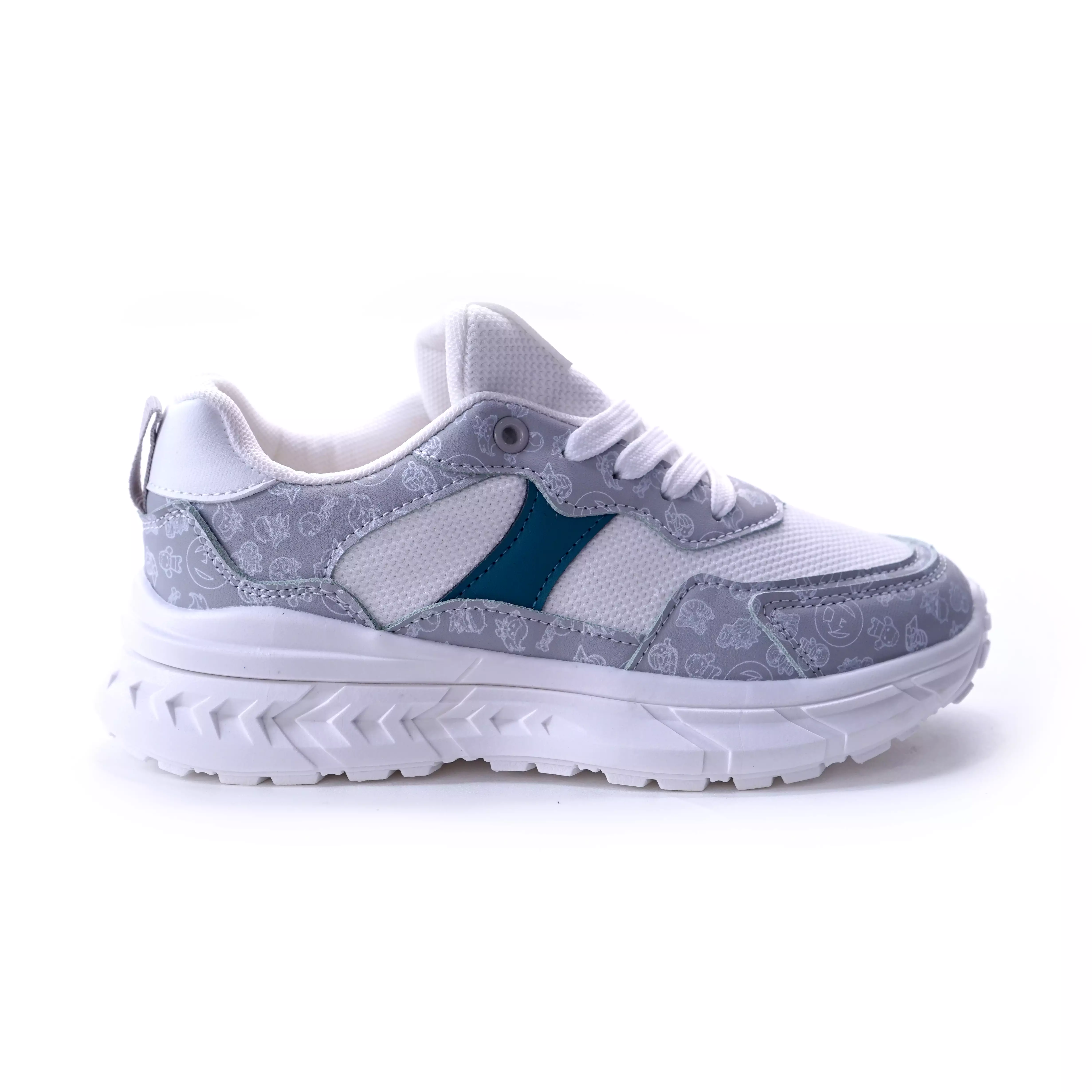 AVANGERS - SEPATU ANAK LAKI TANGGUNG CH340406LT - PUTIH/ABU MUDA