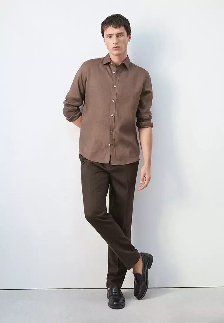 Regular-Fit 100% Linen Shirt